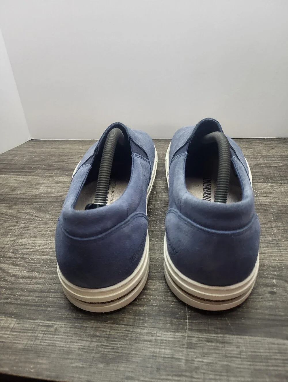 Birkenstock Oswego Mens Size 11 Blue Suede Slip On Sneaker Loafer NEW